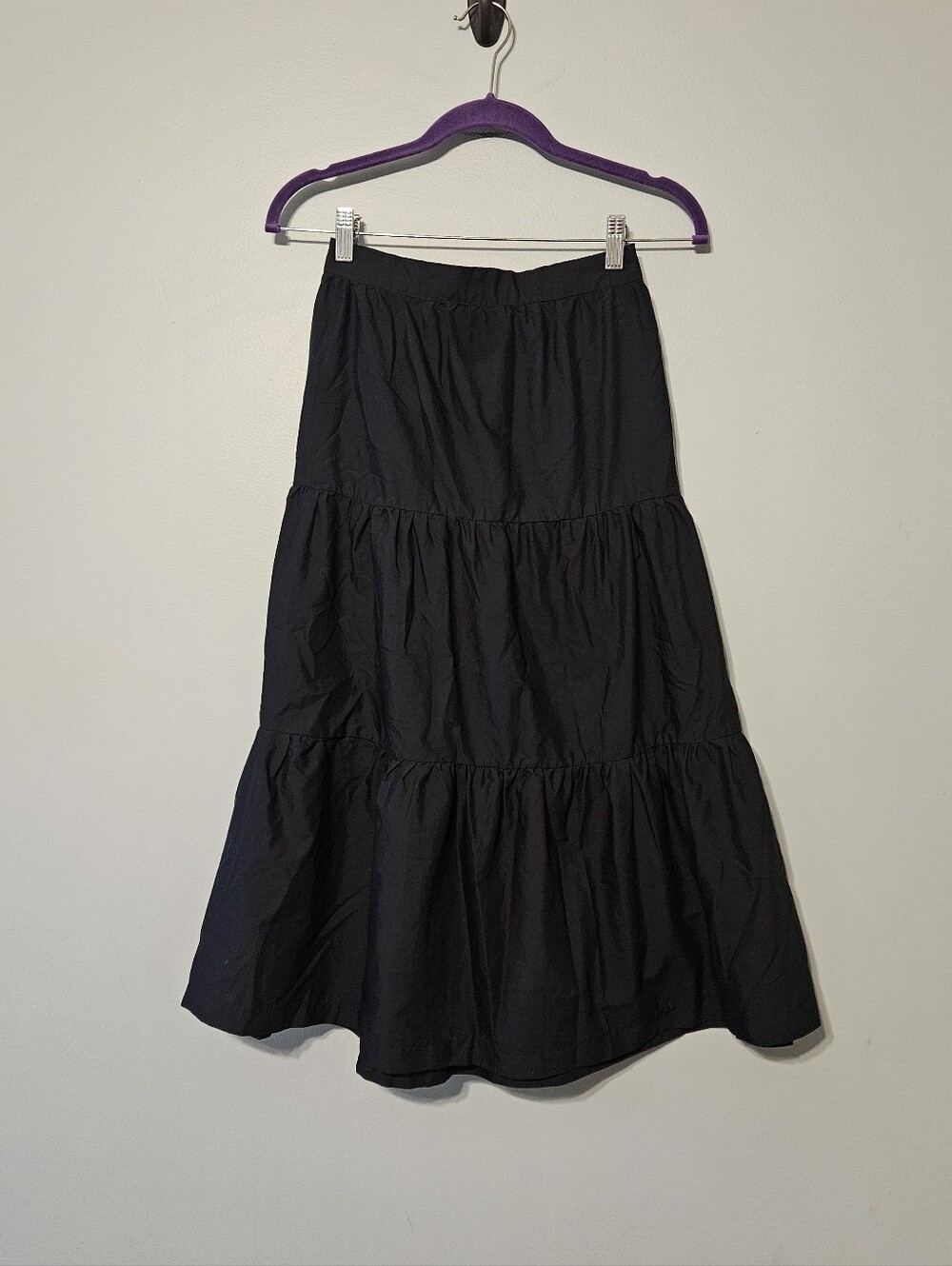 H&M Black Tiered Maxi Skirt